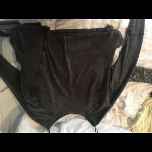 thick black grey sweater